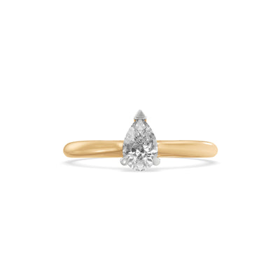 0.5 Carat Pear Solitaire 9KT Gold Lab Grown Diamond Ring