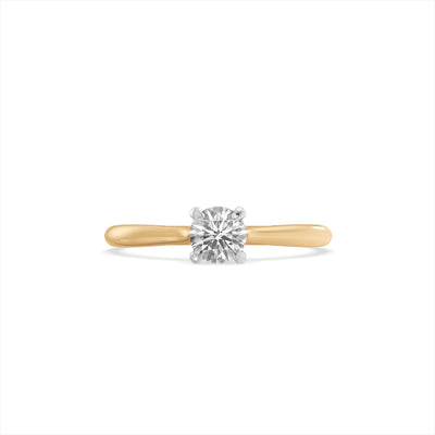 Round Solitaire 9KT Gold Lab Grown Diamond Ring