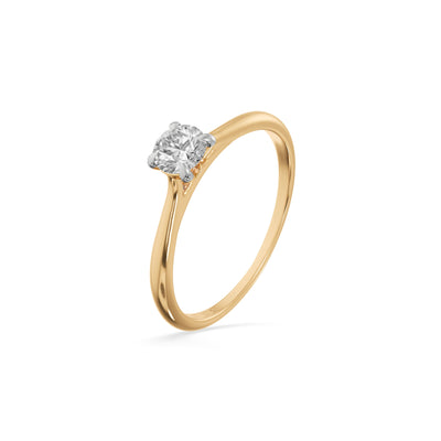 0.5 Carat Round Solitaire 9KT Gold Lab Grown Diamond Ring