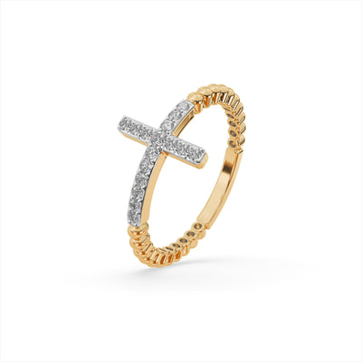 Crosslight 9KT Gold Laboratory Grown Diamond Ring