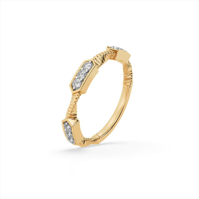 Tapered Spark 9KT Gold Laboratory Grown Diamond Ring