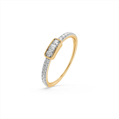 Emerald Majesty 9KT Gold Laboratory Grown Diamond Ring
