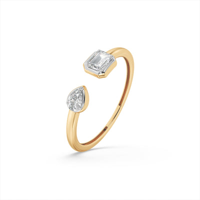 Dual Harmony 9KT Gold Laboratory Grown Diamond Ring