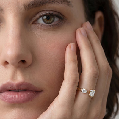 Dual Harmony 9KT Gold Laboratory Grown Diamond Ring