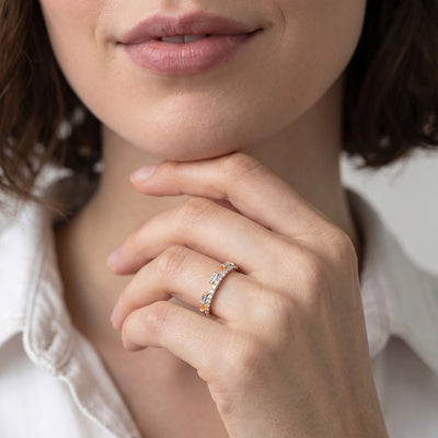 Radiant Row 9KT Gold Laboratory Grown Diamond Ring