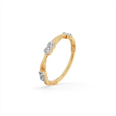 Braided Spark 9KT Gold Laboratory Grown Diamond Ring