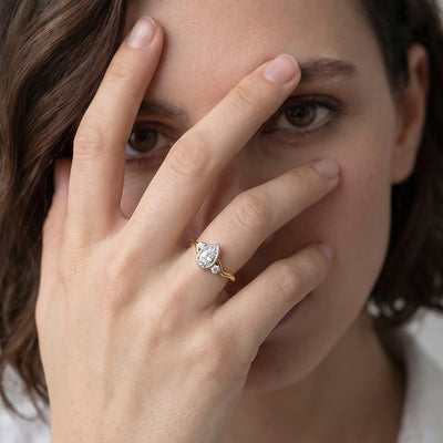 Marquise Harmony 9KT Gold Laboratory Grown Diamond Ring