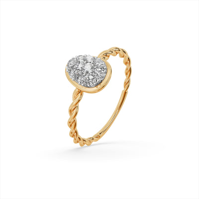 Oval Allure 9KT Gold Laboratory Grown Diamond Ring