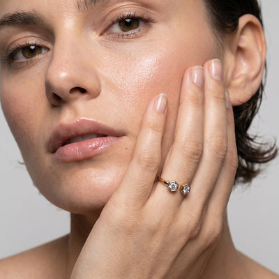 Honeycomb Duet 9KT Gold Laboratory Grown Diamond Ring