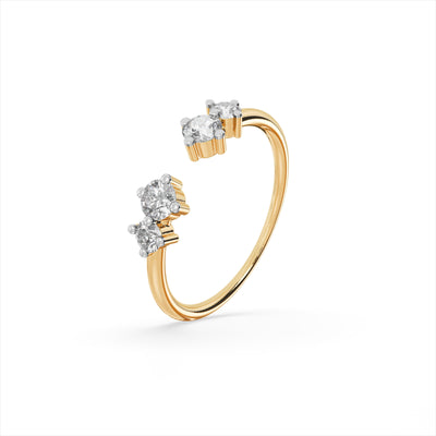 Diamond Mosaic 9KT Gold Laboratory Grown Diamond Ring