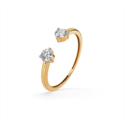 Twin Radiance 9KT Gold Laboratory Grown Diamond Ring