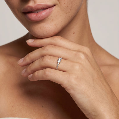 Classic Round 9KT Gold Laboratory Grown Diamond Ring