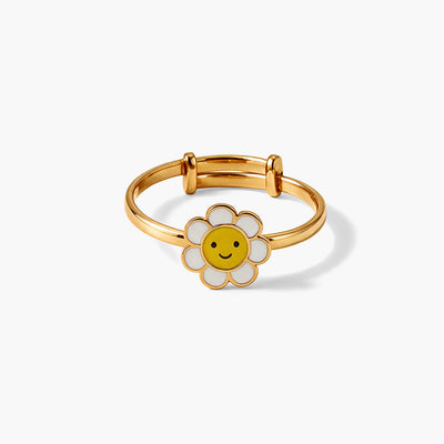 Cheerful Daisy 9KT Gold Ring for Kids