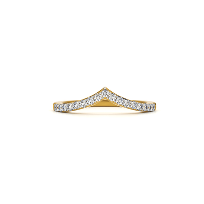 Crown Arc 9KT Gold Lab Grown Diamond Ring