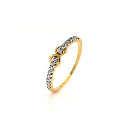 Infinity Link 9KT Gold Lab Grown Diamond Ring