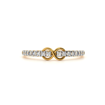 Infinity Link 9KT Gold Lab Grown Diamond Ring