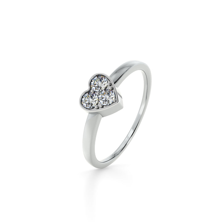 Sweetheart Glint 9KT Gold Lab Grown Diamond Ring - 3