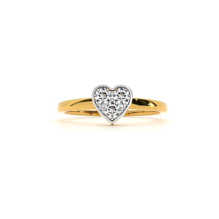 Sweetheart Glint 9KT Gold Lab Grown Diamond Ring - 4