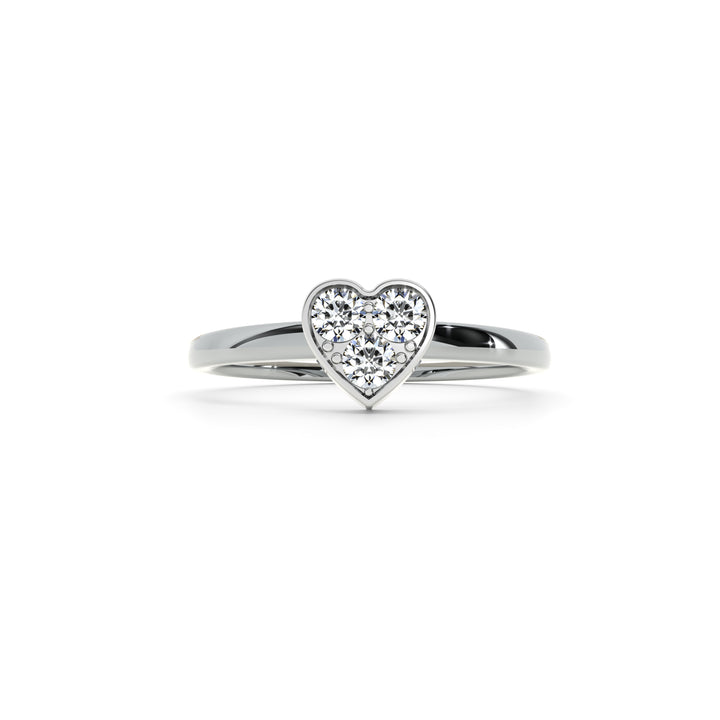 Sweetheart Glint 9KT Gold Lab Grown Diamond Ring - 6
