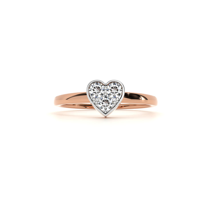 Sweetheart Glint 9KT Gold Lab Grown Diamond Ring - 5