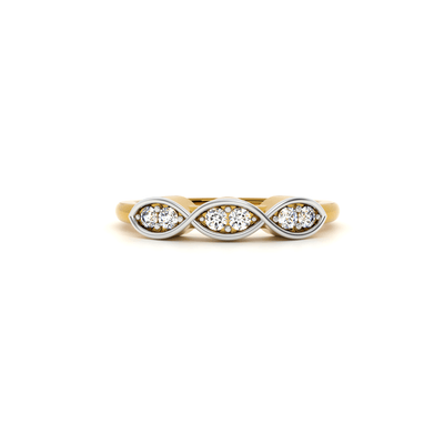 Triple Twist 9KT Gold Lab Grown Diamond Ring
