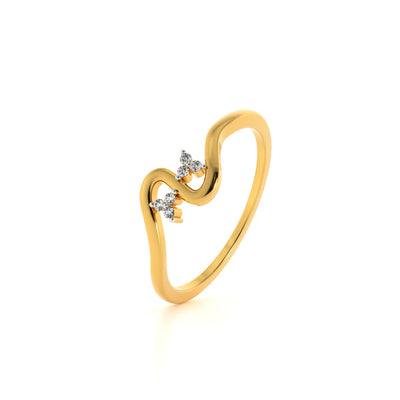 Veloura 9KT Gold Lab Grown Diamond Ring