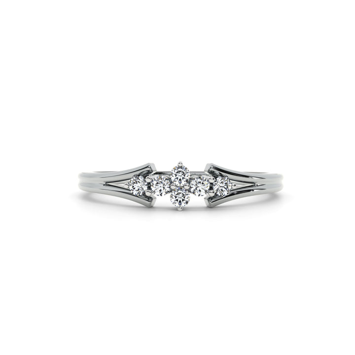 Trio Sparkle 9KT Gold Lab Grown Diamond Ring - 5
