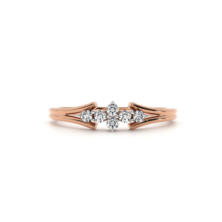 Trio Sparkle 9KT Gold Lab Grown Diamond Ring - 3