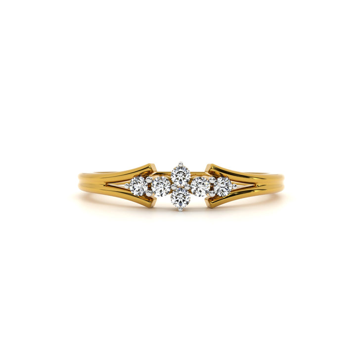 Trio Sparkle 9KT Gold Lab Grown Diamond Ring - 4