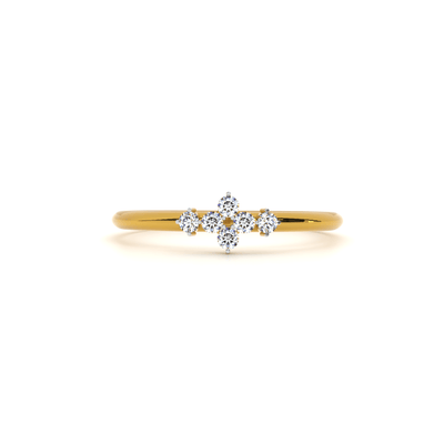 Petite Blossom 9KT Gold Lab Grown Diamond Ring