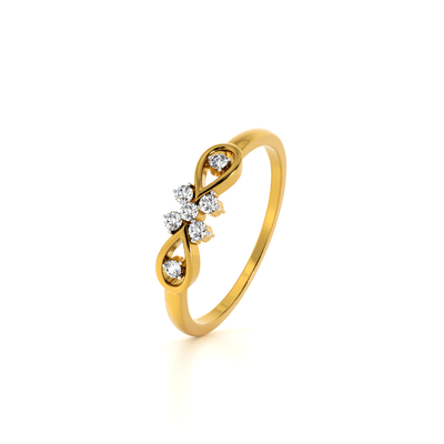 Twist of Elegance 9KT Gold Lab Grown Diamond Ring
