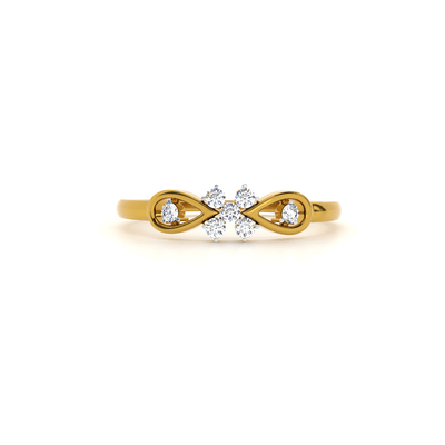 Twist of Elegance 9KT Gold Lab Grown Diamond Ring