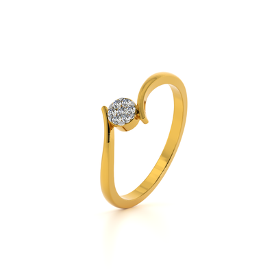 Lunar Flow 9KT Gold Lab Grown Diamond Ring