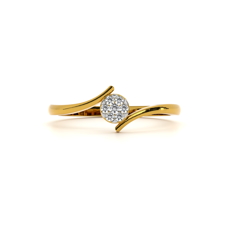 Lunar Flow 9KT Gold Lab Grown Diamond Ring - 2