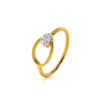 Golden Loop Lab-Grown Diamond Customizable Ring