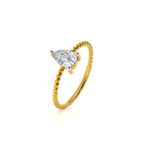 Twist Ray 9KT Gold Lab Grown Diamond Ring - 5