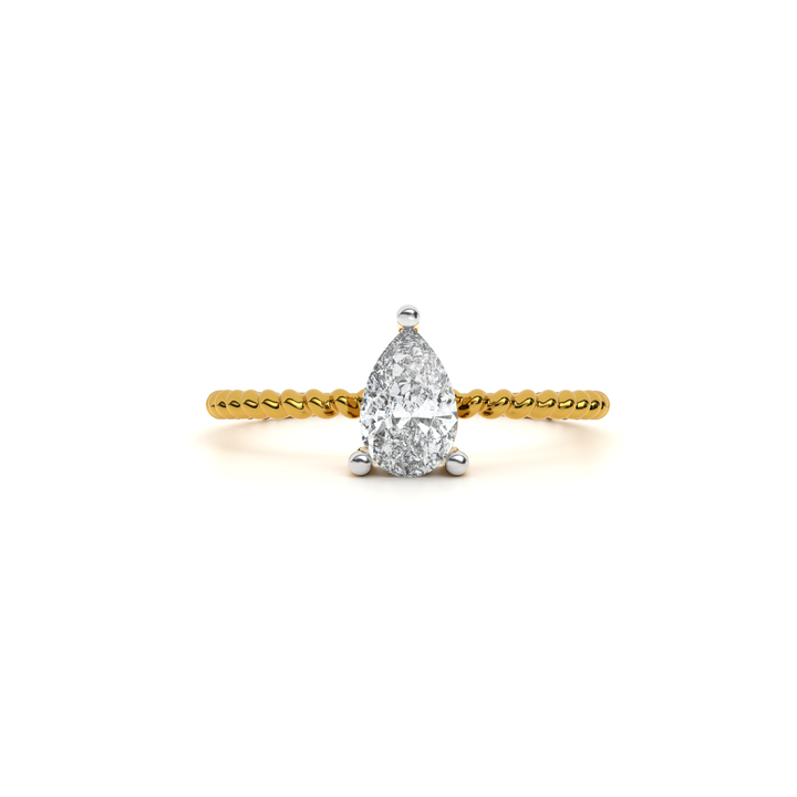 Twist Ray 9KT Gold Lab Grown Diamond Ring - 2