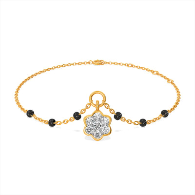 Stella 9KT Gold Lab Grown Diamond Mangalsutra Bracelet