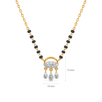Aeris Drop 9KT Gold Lab Grown Diamond Mangalsutra