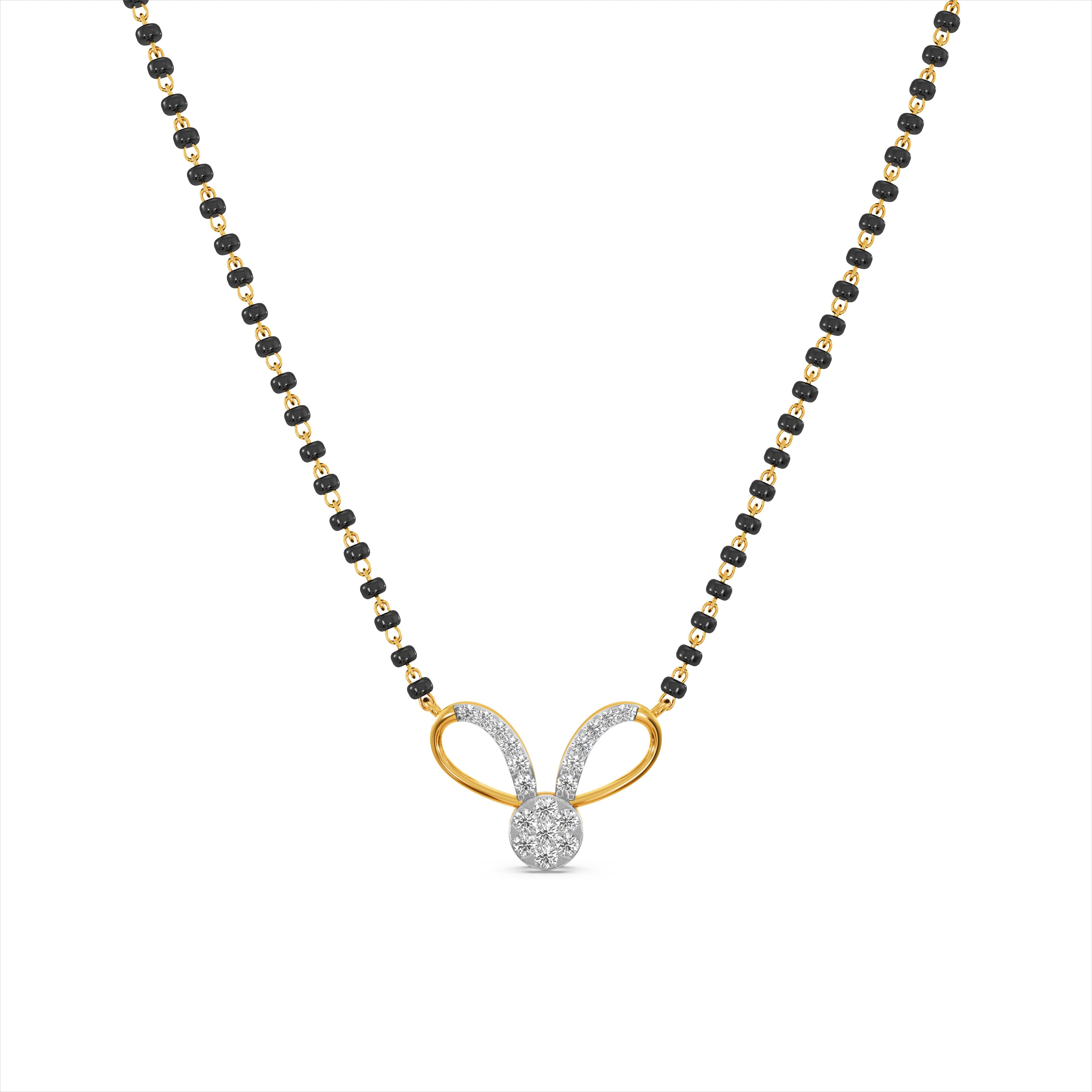 Aurora Knot 9KT Gold Laboratory Grown Diamond Mangalsutra