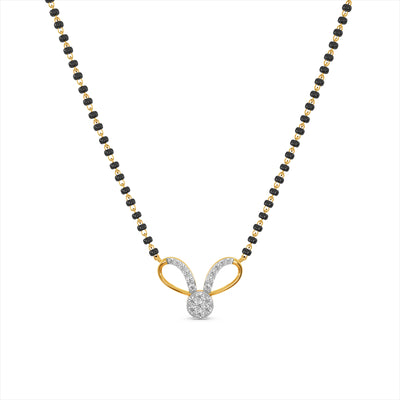 Aurora Knot 9KT Gold Lab Grown Diamond Mangalsutra
