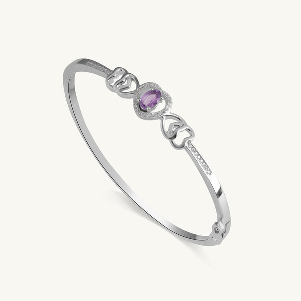 Love's Token 925 Sterling Silver Bangle Bracelet