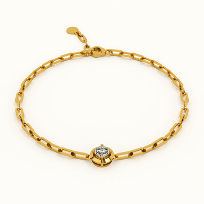 Golden Orbit Lab-Grown Diamond Customizable Bracelet