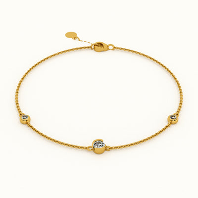 Radiant Trio Lab-Grown Diamond Customizable Bracelet