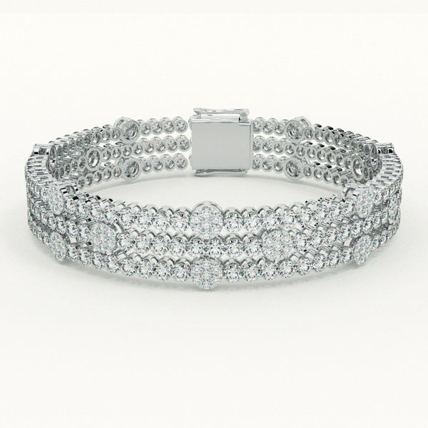 Triple Row Dazzle Tennis Bracelet