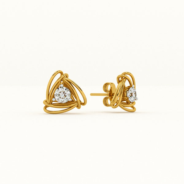 Radiant Knot Lab-Grown Diamond Customizable Earrings