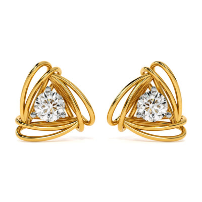 Radiant Knot 9KT Gold Lab Grown Diamond Earrings
