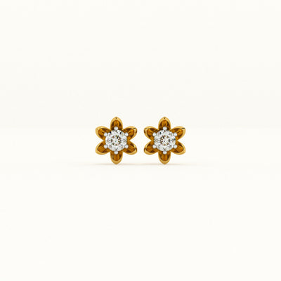 Sunpetal Spark 9KT Gold Lab Grown Diamond Earrings