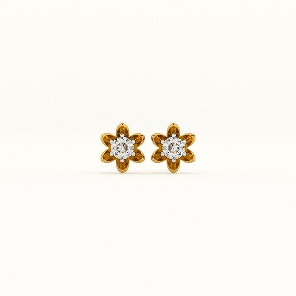 Sunpetal Spark 9KT Gold Lab Grown Diamond Earrings - 2