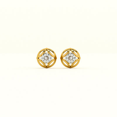 Gilded Grace 9KT Gold Lab Grown Diamond Earrings